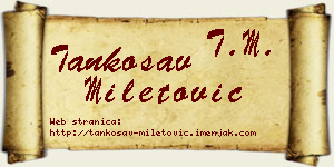 Tankosav Miletović vizit kartica